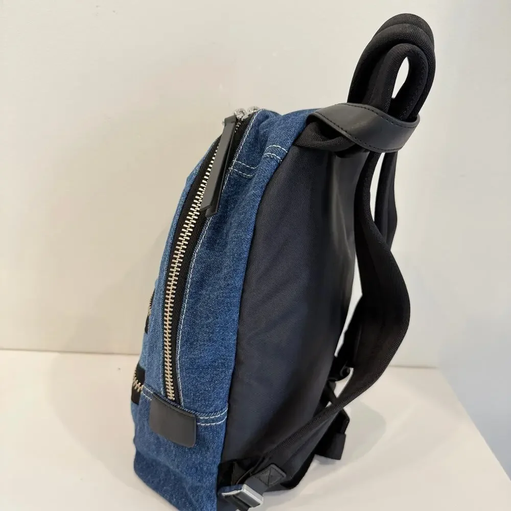 MARC JACOBS Unisex The Biker Colorblock Denim Medium Backpack